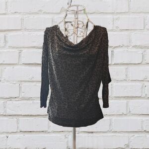 Leopard Cowl Neck Top